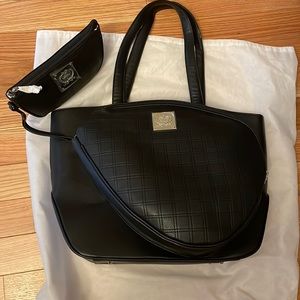Court Couture Tennis Tote with racquet pocket & wristlet